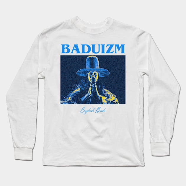 Baduizm Erykah Light Blue Long Sleeve T-Shirt by Oges Rawon